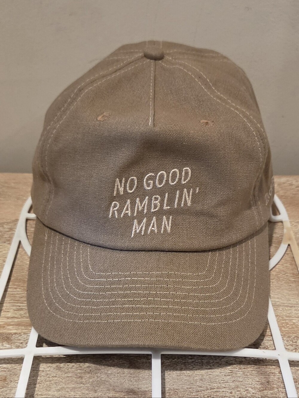 Seager Zach Bryan "No Good Ramblin' Man" Khakii Strapback Hat - Limited Edition